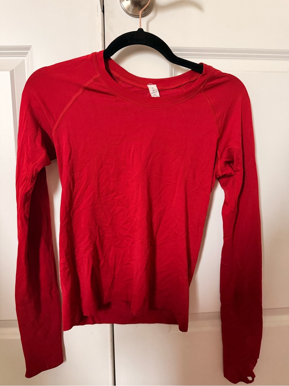 lululemon athletica swiftly tech long sleeves in Red
